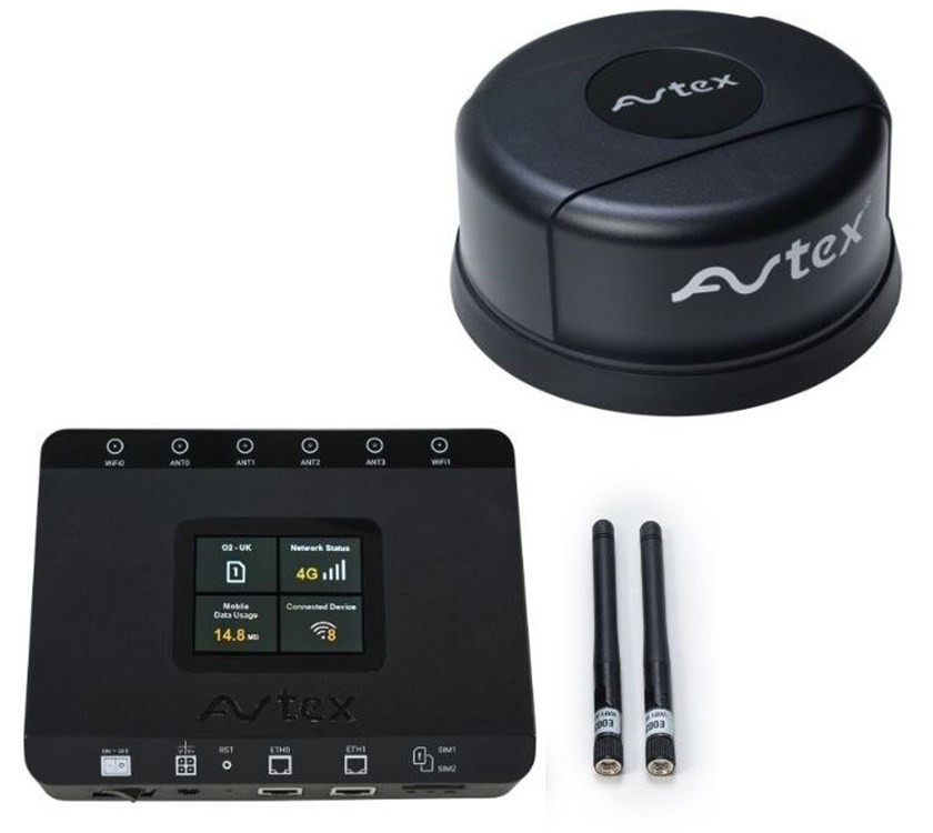 Avtex AMR104X Mobile Internet WIFI Solution for Caravans & Motorhomes - Black