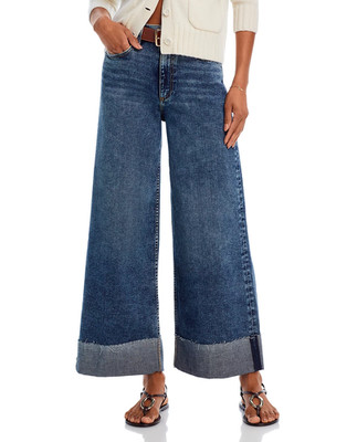 rag & bone Size 29 Sofie Jeans Leland High Rise Ultra Wide Ankle Cuff USA $268