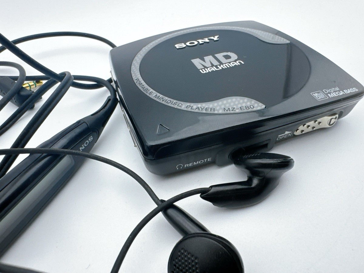 Sony MZ-E80 MD Walkman MiniDisc Player Black Portable MD Player