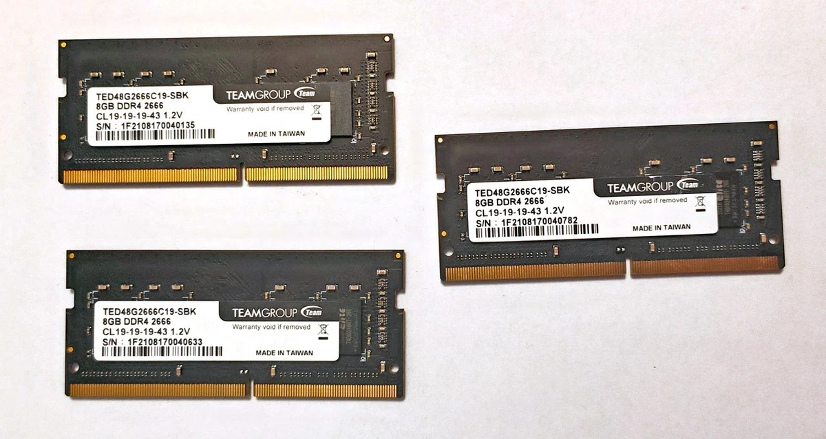 25+ Team Group DDR4 SDRAM 8 GB Total Capacity Memory (RAM) for