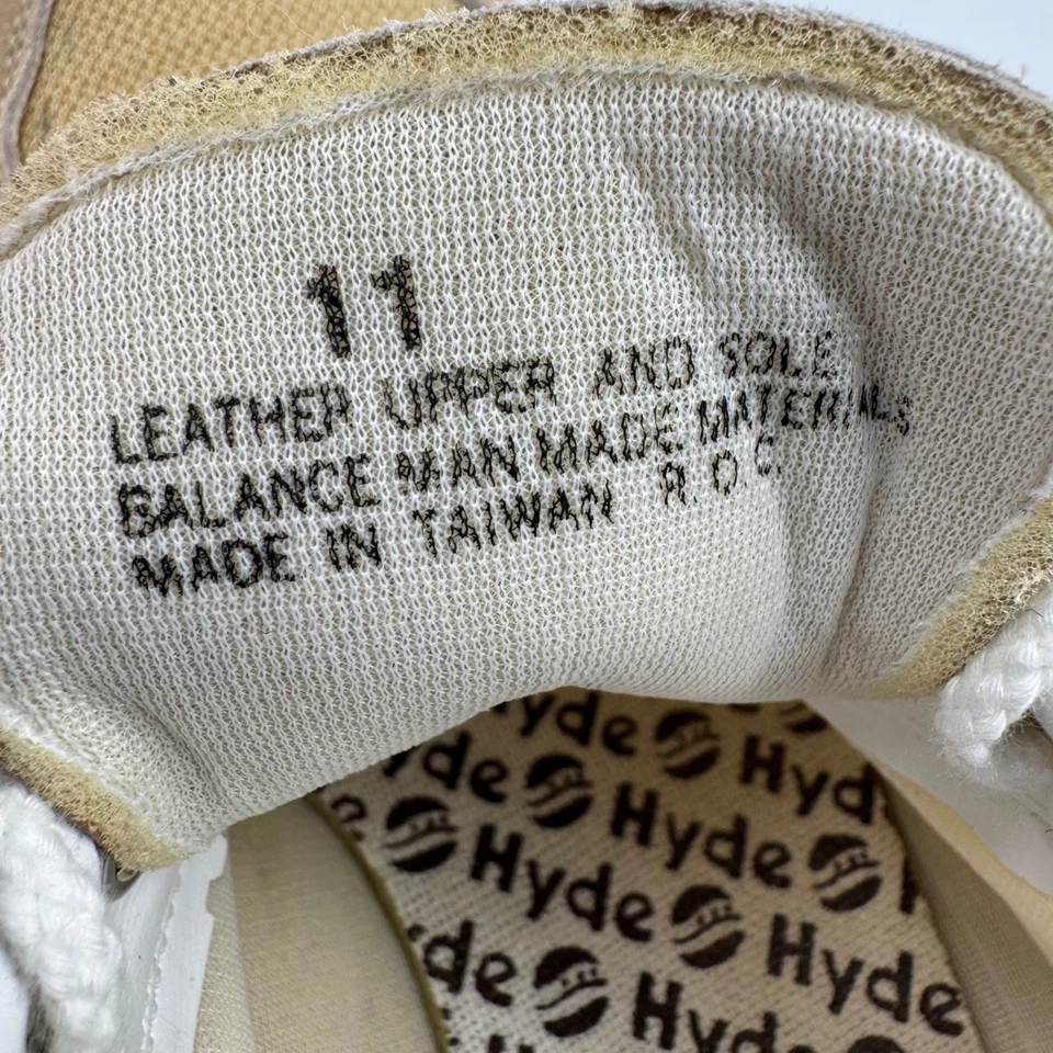 Hyde Men's Tan Suede Canvas Derby Lace Up Bowling Shoes Size 11 - Image 3 of 4