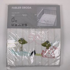 Ikea Fabler Groda Frogs Quilt Cover 43  x 49   Pillowcase 14  x 22  NEW Sealed