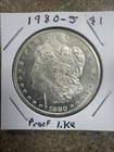1880-S MORGAN SILVER DOLLAR BU PROOF LIKE REFLECTIVE
