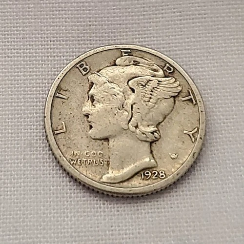 Sharp VF+ Orig. Surfaces 1928-S MERCURY DIME 90% Silver**VERY NICE COIN **