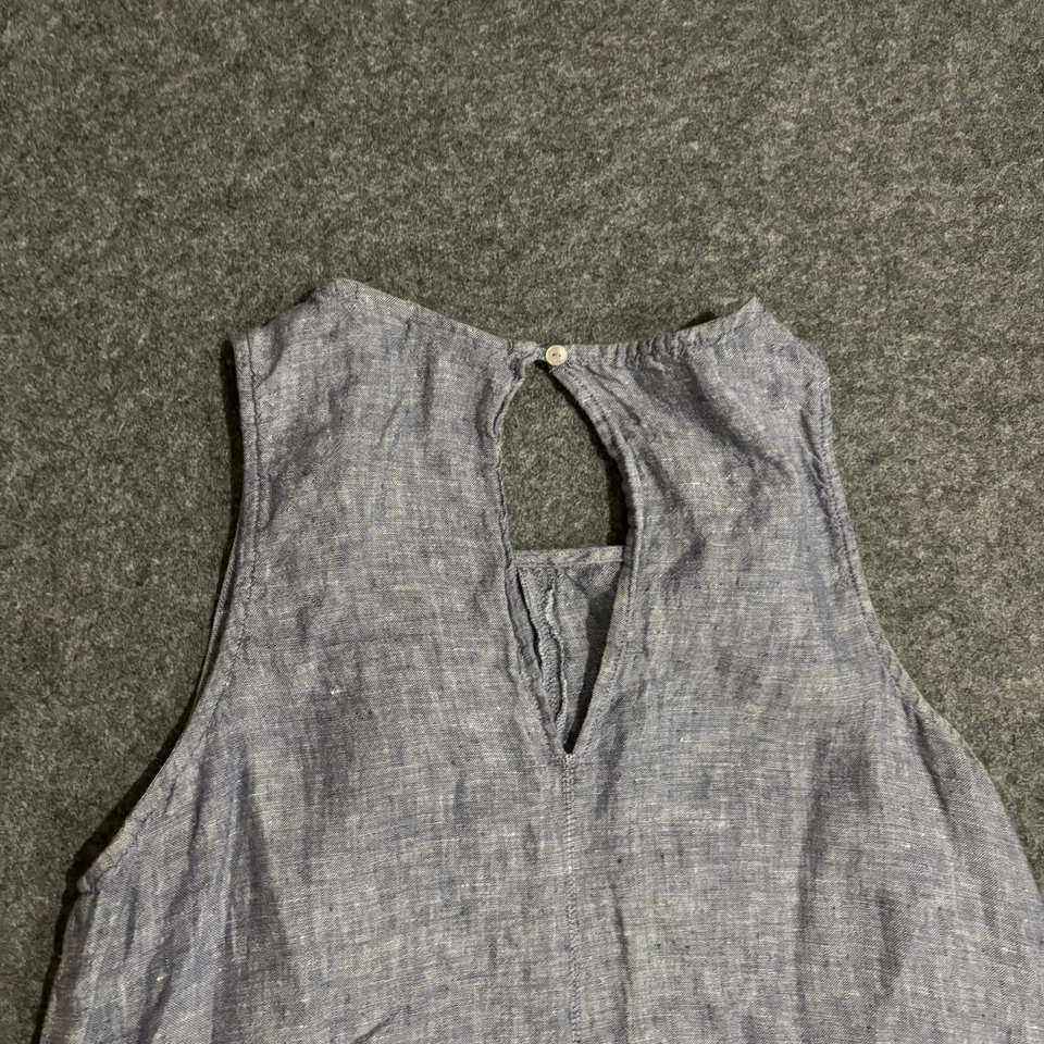 Vestido muñeca bebé de lino Cynthia Rowley para mujer talla mediana azul Foto 4 de 4