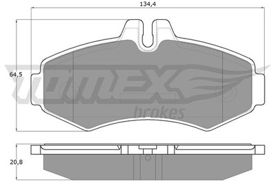Bremsbelagsatz Scheibenbremse TOMEX Brakes TX 12-23 für MERCEDES VITO W638 Bus 5