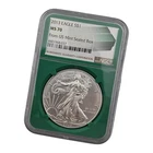 2013 American Silver Eagle Dollar Coin 999 Fine Bullion NGC Certified Ms70 Green