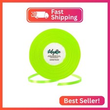 Key Lime Ribbon 1/4 Inches 36 Yards Satin Roll Perfect for Scrapbooking, Art, We