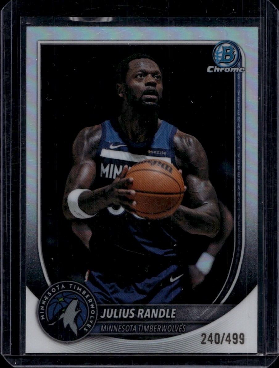2025 Bowman Julius Randle #BCV-183 Chrome Refractor /499