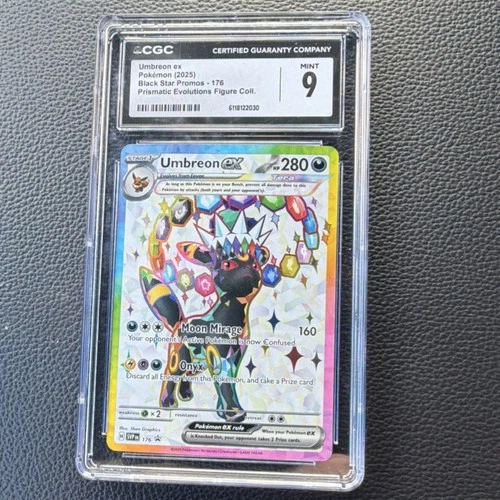 Pokémon Umbreon ex Black Star Promo CGC 9 Prismatic Evolutions Figure Coll. #176