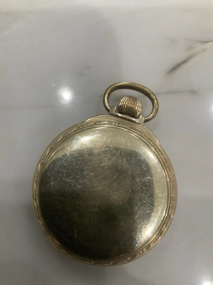 Vintage 1943 Hamilton 16s/21j Model 5 Grade 992B GF Pocket Watch Serviced - Image 3 of 4