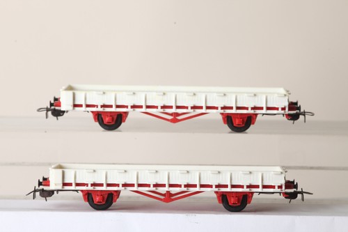 Piko H0 2 Rungenwagen ohne Rungen Zirkus  weiß rot (162555) | Condition: Gebraucht