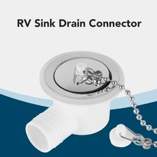RV Sink Drain Connector Right Angle Stainless Steel Strong Sealing Space Saving