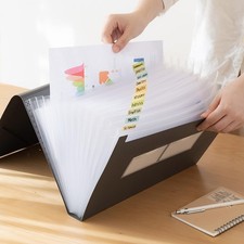 Expanding File Folder with Tabs, 13 Pockets File Organizer Accordion File Hol...