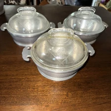 3- Guardian Service Small Pot with glass lid, 6  3/4 in diameter, 2  1/2 in high