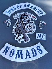 Patch sons of anarchy MC Nomads 6 pièces SOA SAMCRO Bikers Outlaws Nomad 