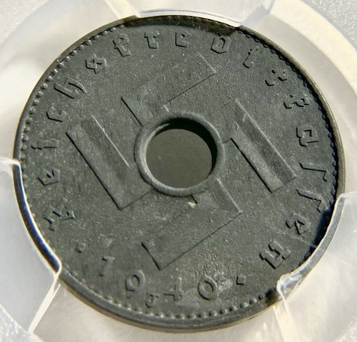 Hitler Era 1940-J 10 Pfennig, Reichskreditkassen - Occupation Issue, PCGS UNC. - Picture 2 of 7