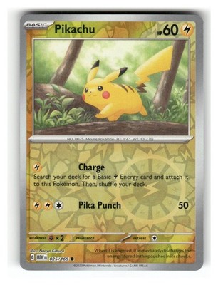 Pikachu (Reverse Cosmos Holo) (Costco Exclusive) 025/165 Pokemon Holo NM