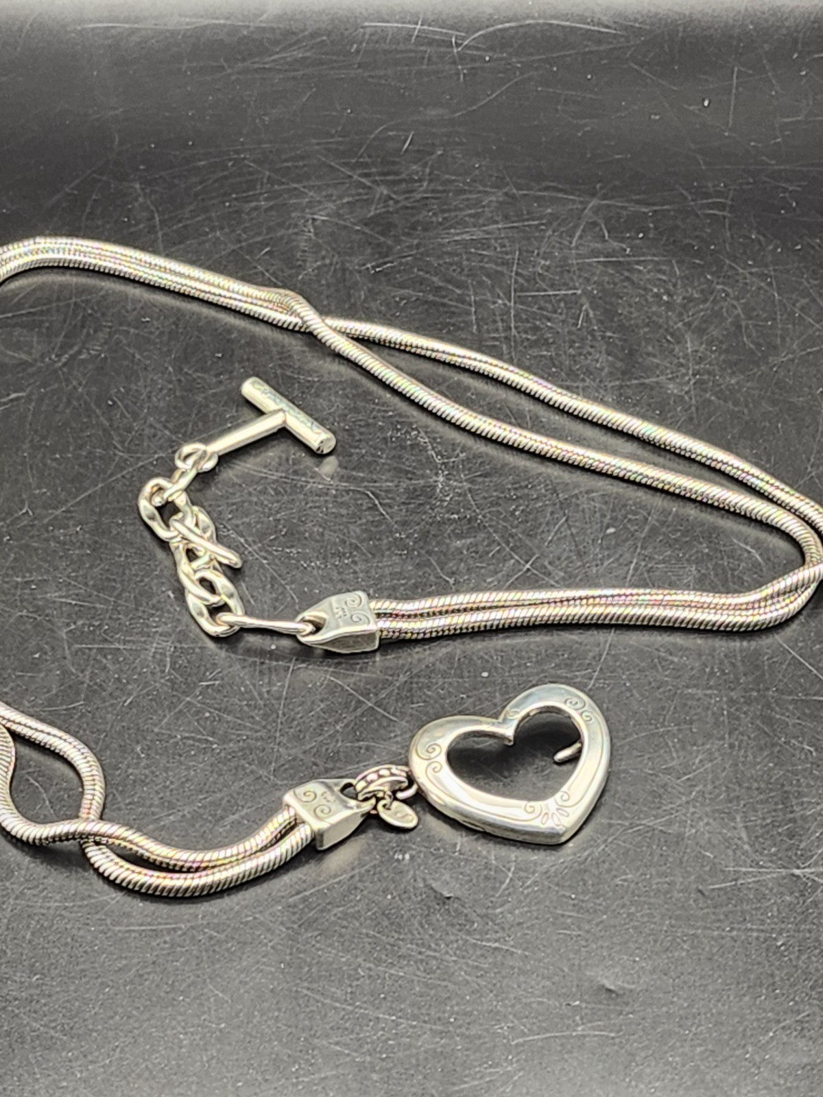 Brighton Heart Snake Chain Belt Size M Silver Tone 37\