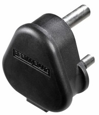Image of MASTERPLUG - Black 3 Pin, 15A Round UK Mains Plug