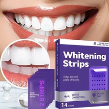 NEW Purple Teeth Whitening Strips Peroxide Free, 14 Count US