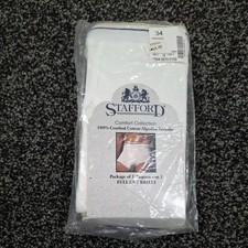Vintage STAFFORD Men  s Size 34 100 Cotton Full Cut Briefs Underwear NOS