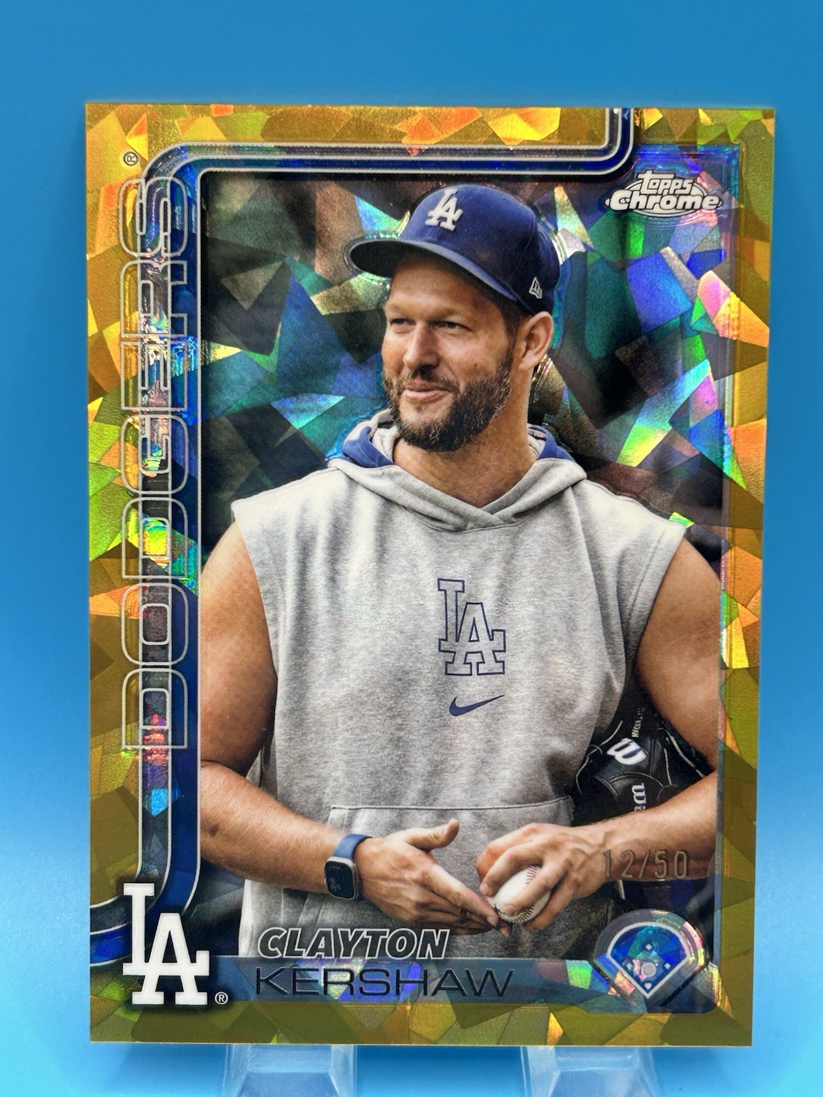2025 Topps Chrome Sapphire CLAYTON KERSHAW GOLD /50 IMAGE VARIATION