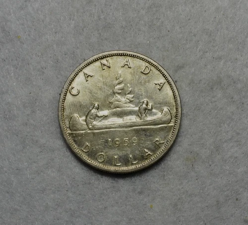CANADA SILVER DOLLAR 1959 UNC SILVER COIN ( stock# 152)