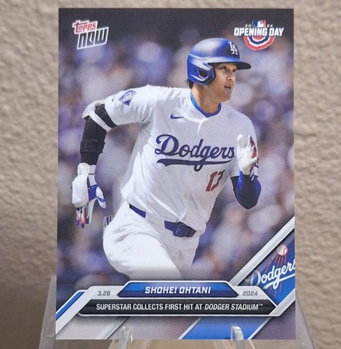 2024 Topps Now Opening Day #9 Shohei Ohtani - First Hit As Dodger 