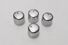 Hipshot Machined Amp Knobs Brass Chrome QTY-(4) - NOS