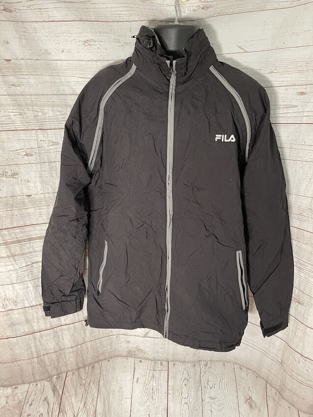 FILA Giacca Attiva Full Zip Nero Grigio Taglia L Large