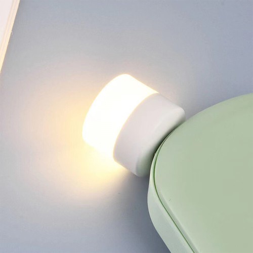 1Pcs USB Mini LED Night Light Portable Small Round Lamp Mobile Light Bulb -E119J