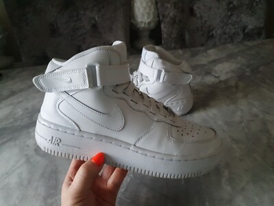 NIKE AIR FORCE 1 EASY ON TRIPLE WHITE TRAINERS JUNIOR BOYS GIRLS SIZE UK5 EUR38 | eBay UK