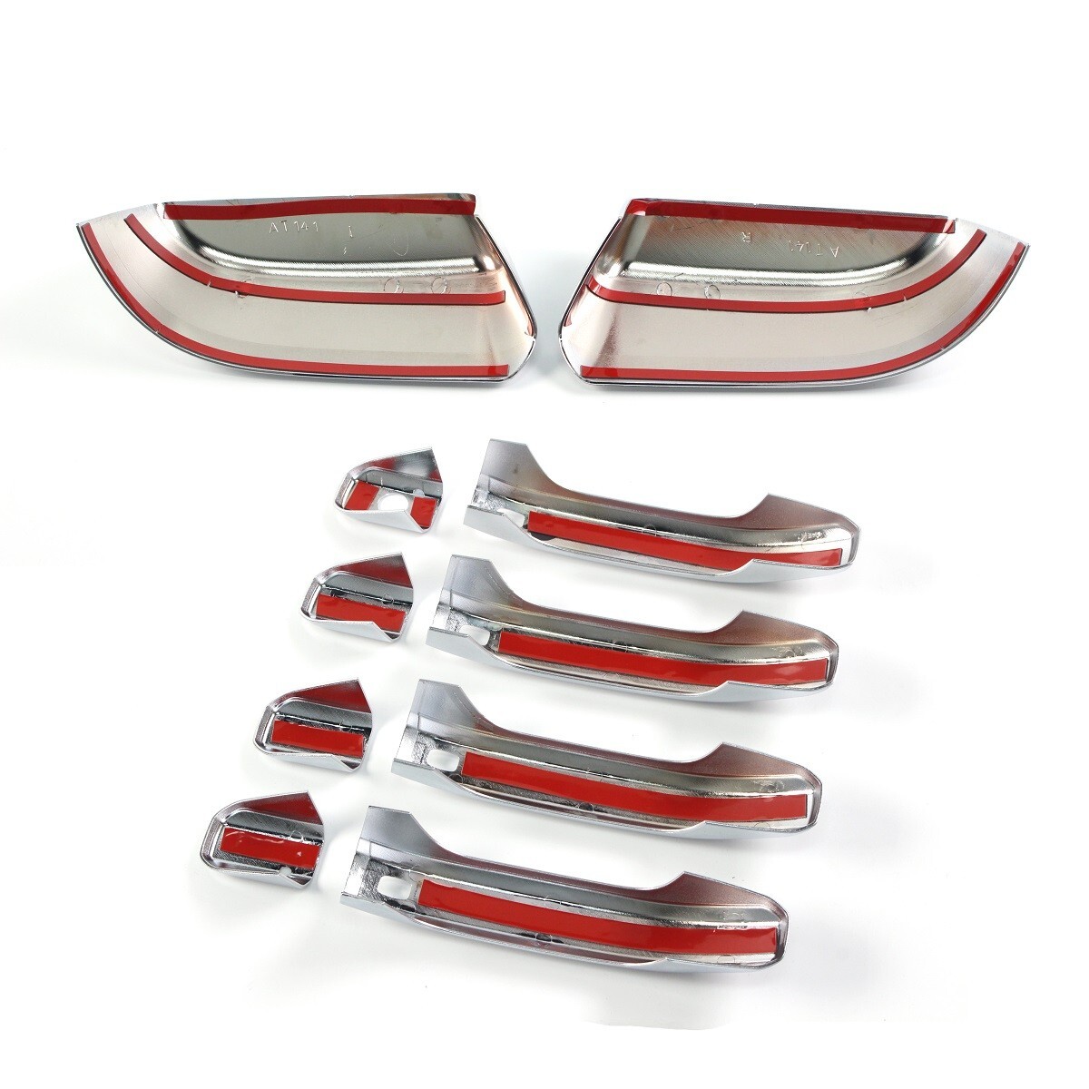 Chrome Door Handle Covers+Top Half Mirror for 15-20 Cadillac Escalade GMC Yukon