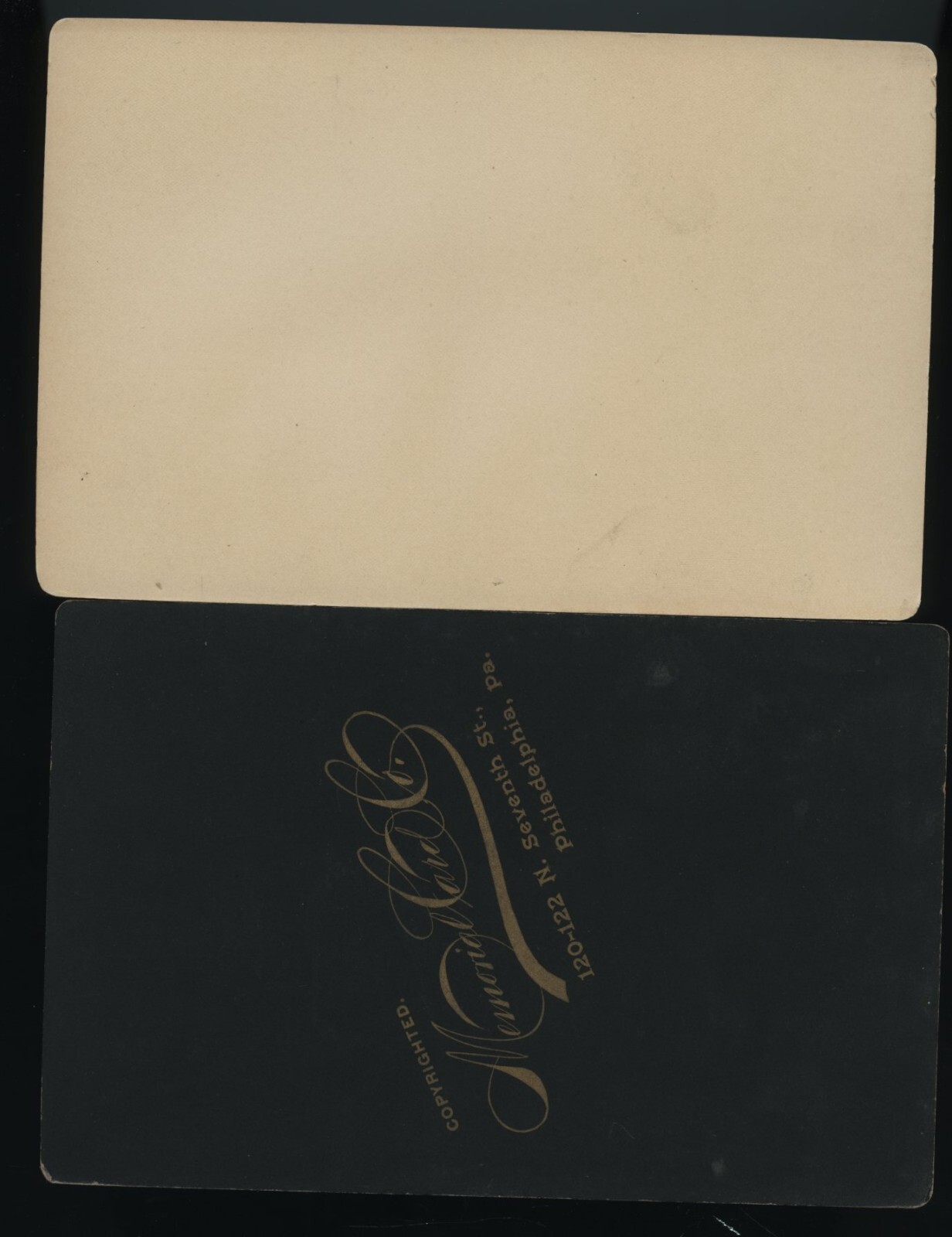 ANTIQUE FUNERAL MOURNING CARD + MEMORIAL PHOTO JC BOUGHAM CLIFTON