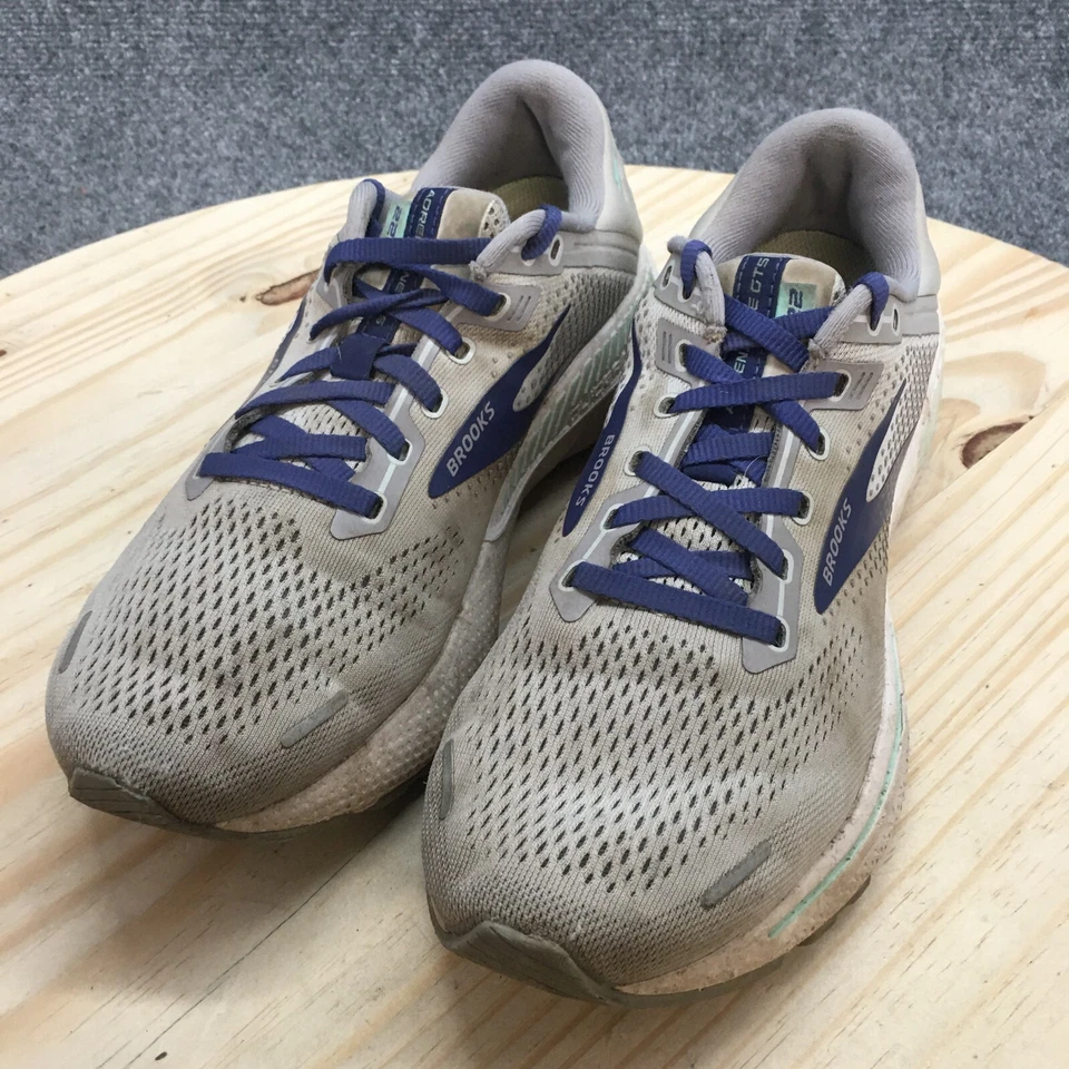 Brooks Sheos Womens 8.5 Wide Adrenaline GTS 22 Running Sneakers Gray Athletic - Image 4 of 4