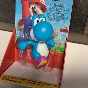 FIGURA YOSHI AZUL SUPER MARIO MUNDO DE NINTENDO 2.5" MANCAVE JAKKS PACIFIC NES