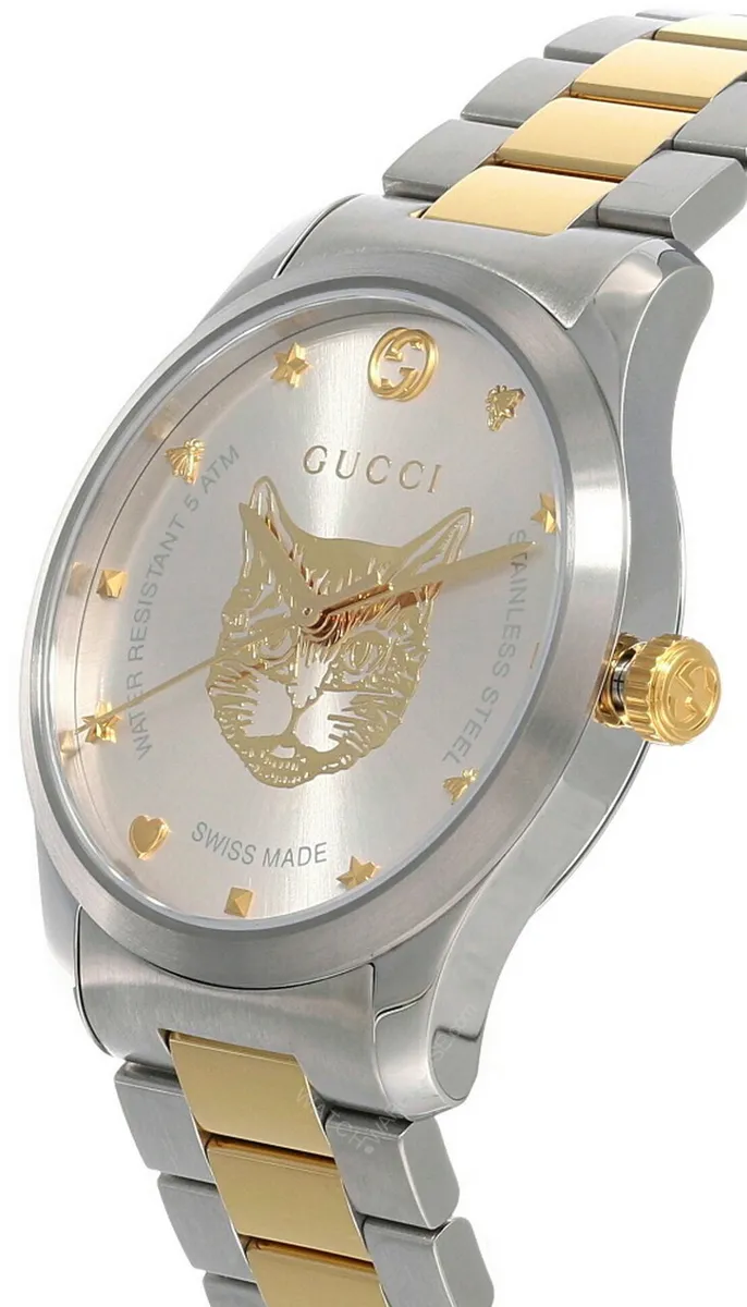 Gucci G-Timeless 38MM Stainless Steel & Gold Women's Watch YA1264074