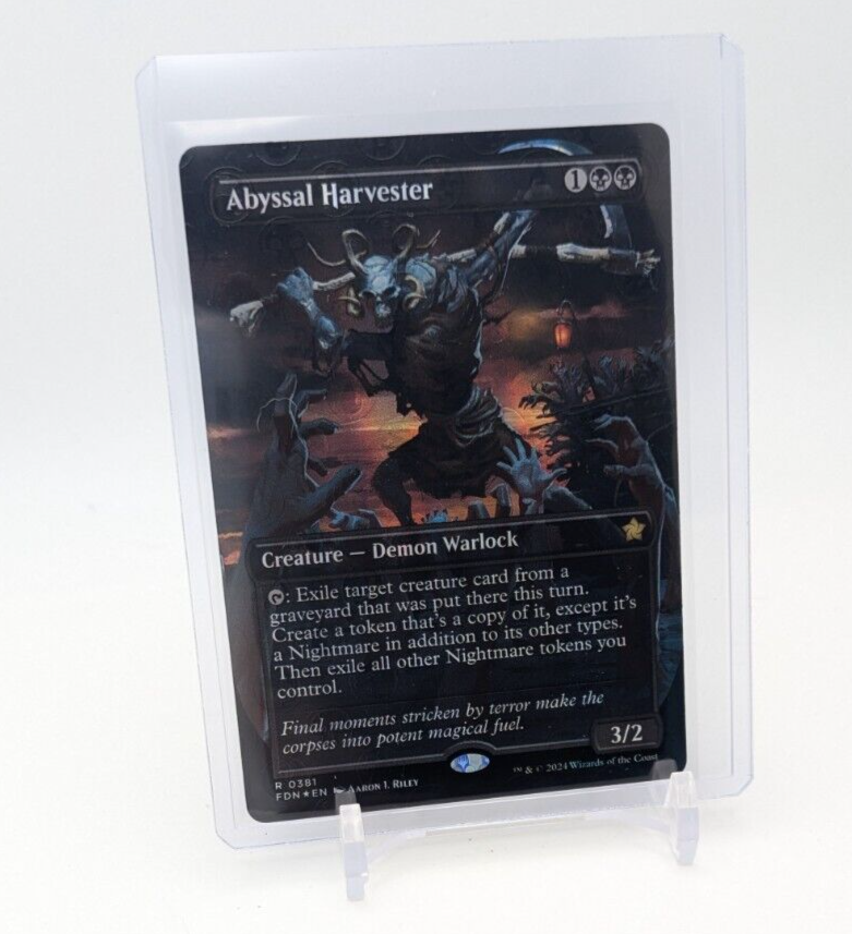 MTG - Abyssal Harvester - MANA FOIL Borderless Rare #381 - Foundations NM