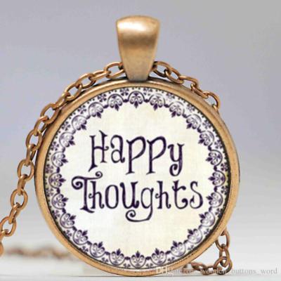 Necklace Happy Thoughts Necklace on Chain Metal Brass Jewellery New