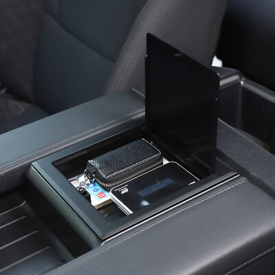 Matte Black Armrest Hidden Compartment Privacy Storage Box for