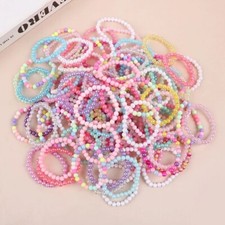 Colorful Beads Bracelets 20Pcs for Girls Kids Birthday Party Childrens Bracelet