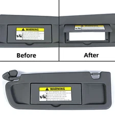 Gray Left Driver Side Sun Visor for 2006-2011 Honda Civic Sedan SI Coupe