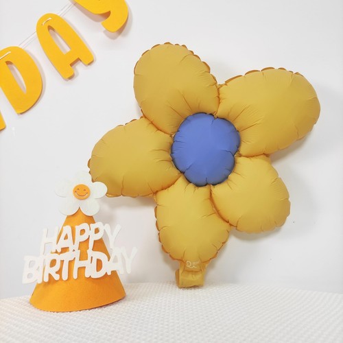 2PC yellow Daisy Flower Foil Birthday Balloons Spring Theme Birthday Party De... - Picture 3 of 3