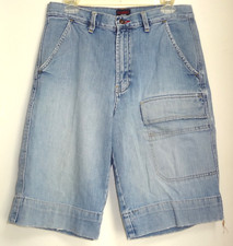 RARE VINTAGE TOMMY HILFIGER BAGGY JEAN SHORTS MEN'S SIZE 30 Y2K DENIM 12" INSEAM