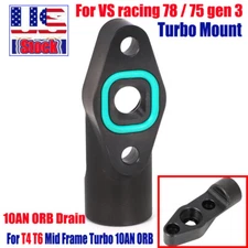 For VS racing 78 / 75 gen 3 Turbo Mount ,T4 T6 Mid Frame ,10AN ORB Drain Black