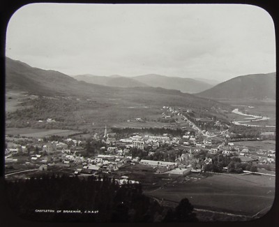 Glas magische Laterne Dia CASTLETON OF BRAEMAR UM 1900 FOTO SCHOTTLAND