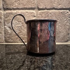 Vintage Baby Childs Cup Mug Keepsake EPNS R Silver Christening Gift handle MCM
