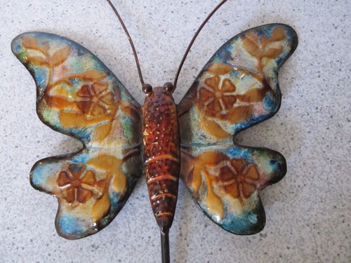 NOS 2 hell lackierte Metallhaken Garten Küche Bad Schmetterling - Bild 10 von 12