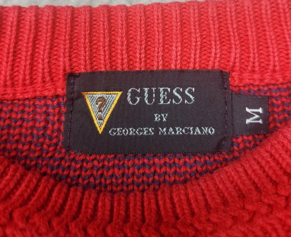 Suéter Vintage Guess Georges Marciano Hecho en Estados Unidos 100% Algodón Mediano Años 80 90 Foto 3 de 4